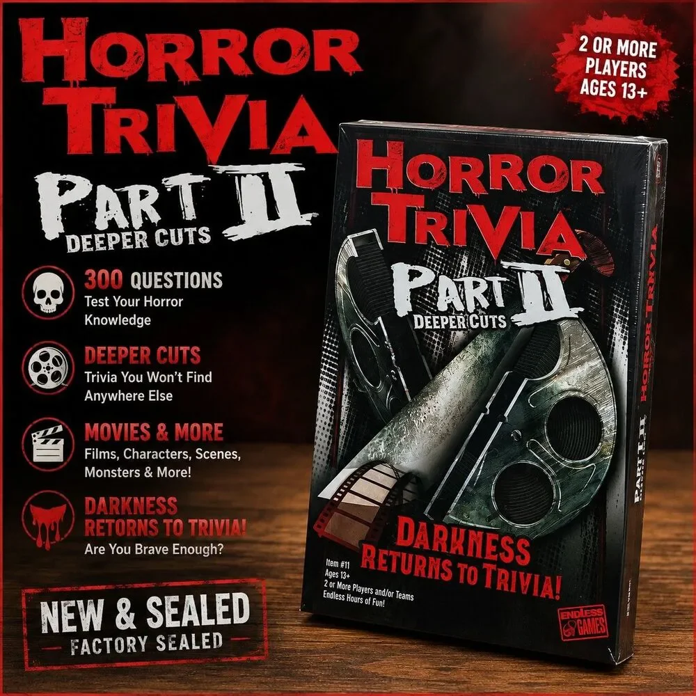 Horror Trivia Part II Deeper Cuts Endless Games NEW SEALED 300 Questions